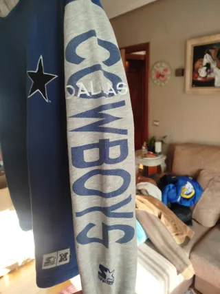 Sudadera Starter Cowboys Dallas Azul Gris