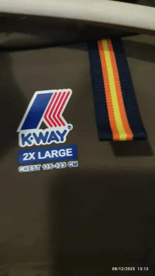 K-Way Giacca Lunga Uomo Verde Taglia 2X Large