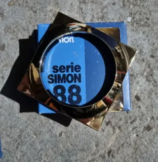 3 Placas Simon 88 Oro 1 Elemento