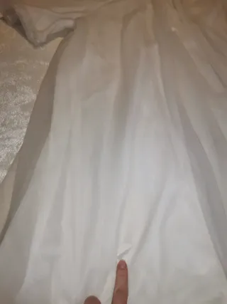 Bata de salto de cama blanca