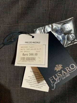 Abito lana Tasmania Fusaro tg 46 con cartellino