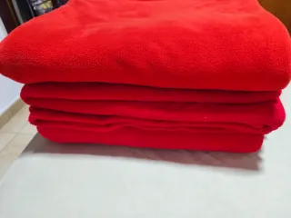 3 Mantas Polares Cama 90x190 , 1 Naranja y 2 fresa