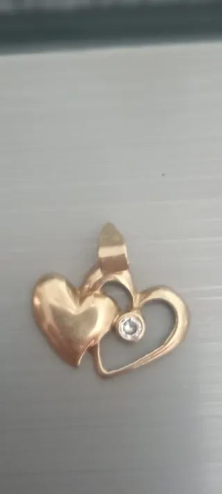 Colgante Oro 18k Corazones Entrelazados