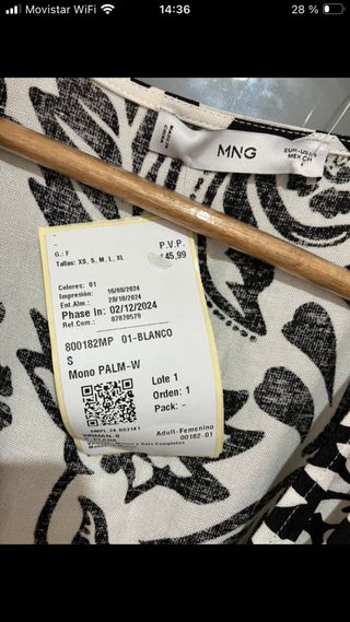 Mono largo estampado floral Mango