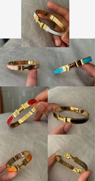 Hermes style H bracelet