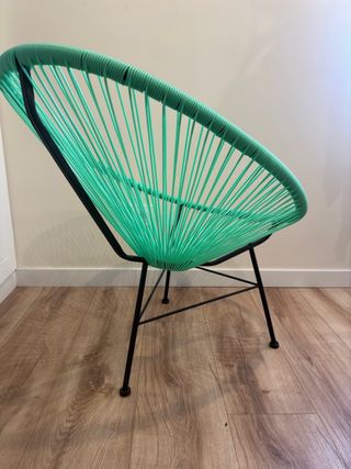 Silla Acapulco Teal y Negra