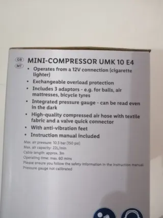 Mini Compresor Ultimate Speed 12V