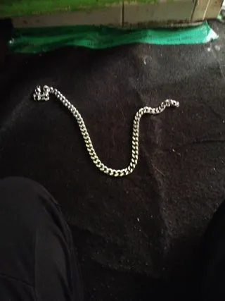 Cadena de plata estilo cubano