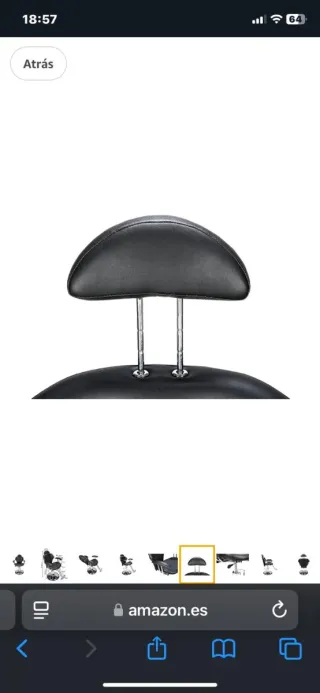 Silla de barbería negra sin estrenar