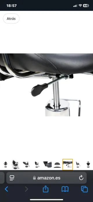 Silla de barbería negra sin estrenar