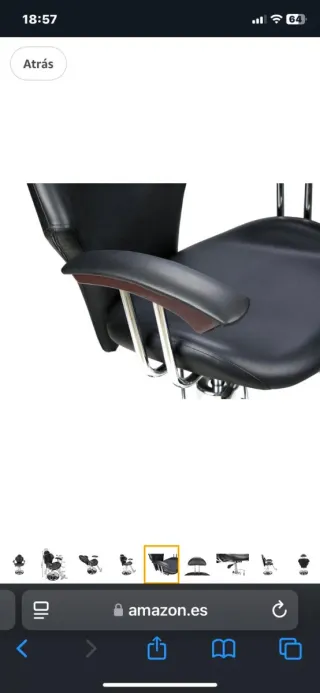 Silla de barbería negra sin estrenar