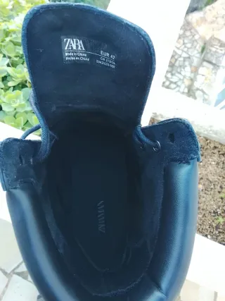 Borcegos Zara Talla 42 Negros Sin Uso