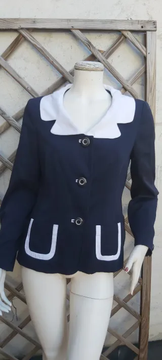 Giacca Alba Moda blu/bianca tg 44