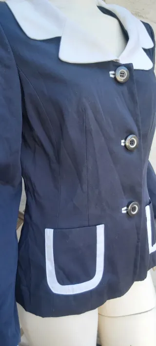 Giacca Alba Moda blu/bianca tg 44