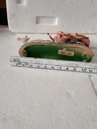 Pastore presepe diorama con carro e mucca