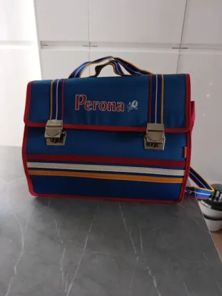 Bolso Perona azul y rojo