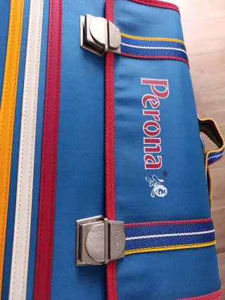 Bolso Perona azul y rojo