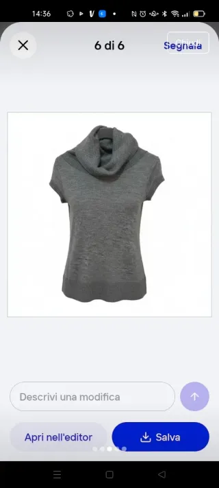 Maxi pull donna collo alto verde taglia unica