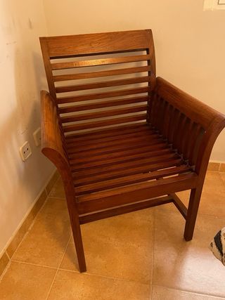 CONJUNTO Cabecero madera Mac180cm sillón mesilla