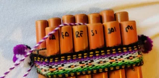 ZAMPOÑA ANDINA, FLAUTA DE PAN de caña de Bambú