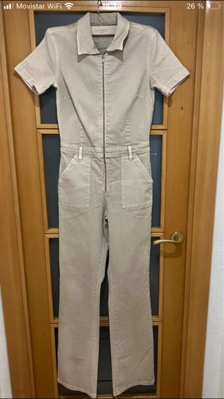 mono largo beige chica Mango talla S