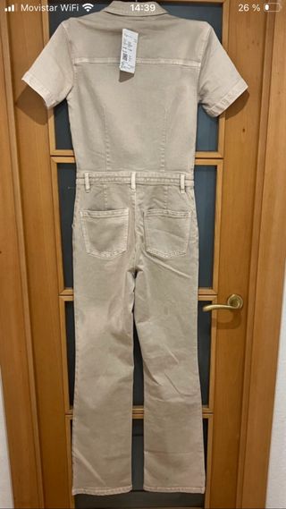 mono largo beige chica Mango talla S