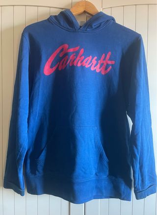 Sudadera Carhartt Azul con Logo Rojo