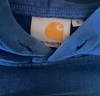 Sudadera Carhartt Azul con Logo Rojo