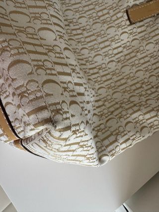 Bolso Carolina Herrera Beige y Blanco