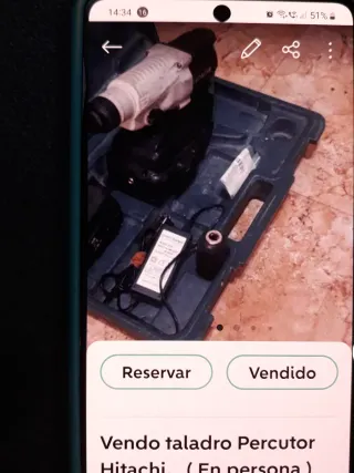 Taladro Percutor Hitachi 24V con Baterías