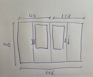 Armario de madera y cristal