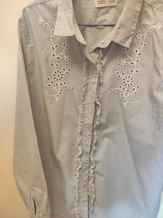 Blusa Springfield Talla 42 Rayas Flores