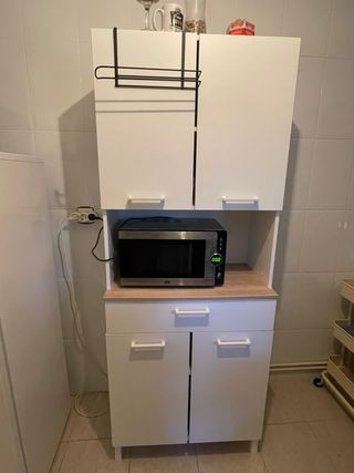 Armario Cocina Blanco y Madera