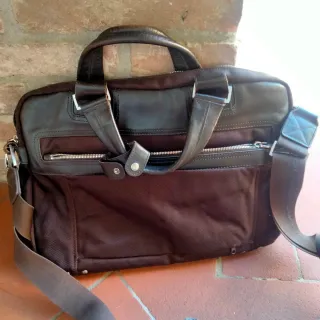 Borsa Piquadro pelle e tessuto