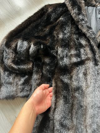 Abrigo de pelo sintético vintage Old Money Y2K