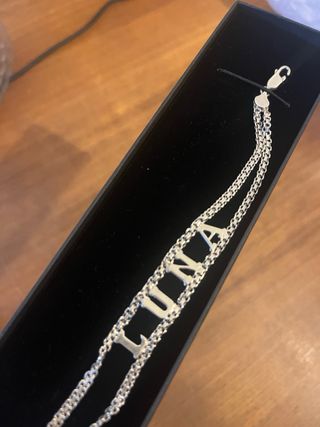 Pulsera Plata Nombre Luna