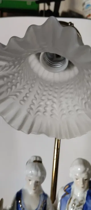 Lampada da tavolo porcellana figure