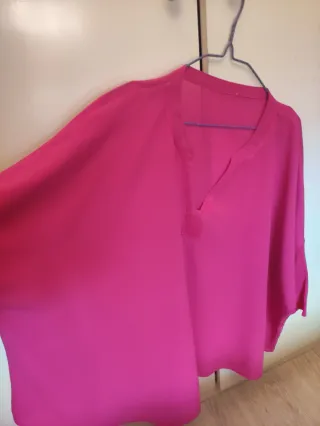 2 Blusas Oversize Talla Única Rosa