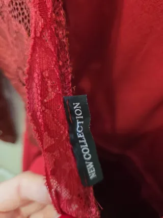 Vestido fiesta encaje manga larga