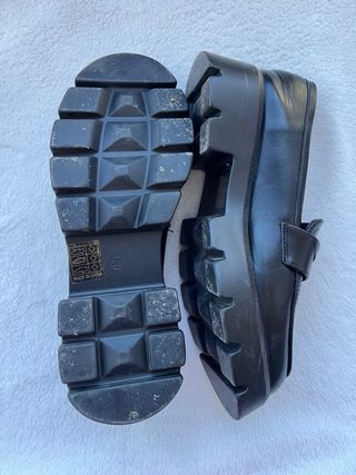 Mocasines negros plataforma