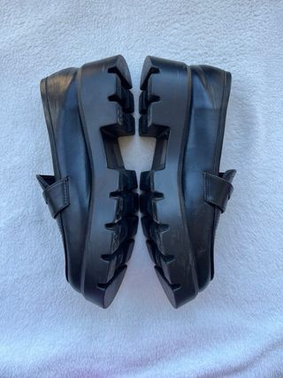 Mocasines negros plataforma
