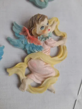 Lote 5 Imanes Angelitos vintage