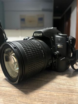 Cámara Nikon D80 Reflex Negra