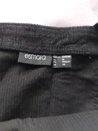 Peto falda pana negro talla 44