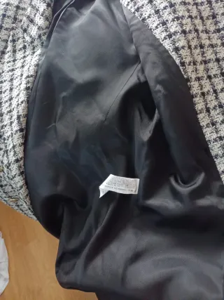 Abrigo Zara Cuadros Blanco y Negro