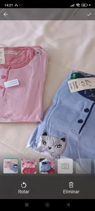 Pijamas Mundo Talla S (Azul y Rosa)