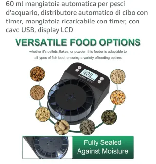 Distributore mangime tartarughe e pesci