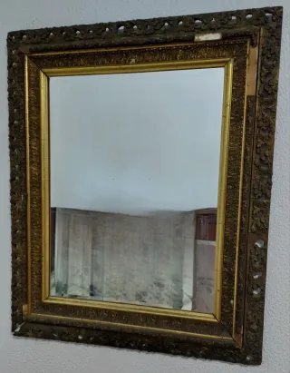 Espejo Marco Dorado Antiguo