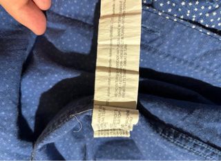 Camisa Zara Hombre Azul Estampada