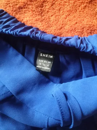 Pantalón vaporoso azul